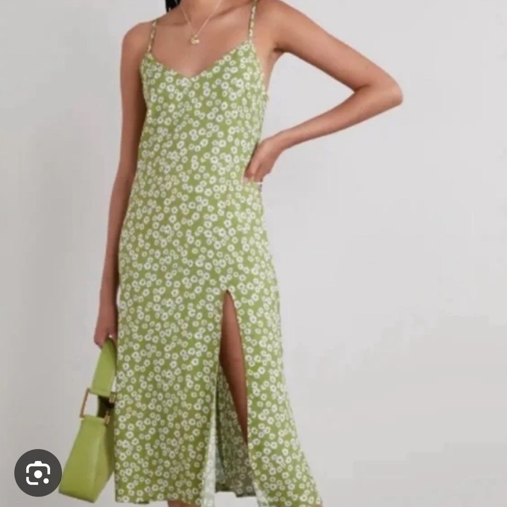 Reformation Crimini Dress in Fennel